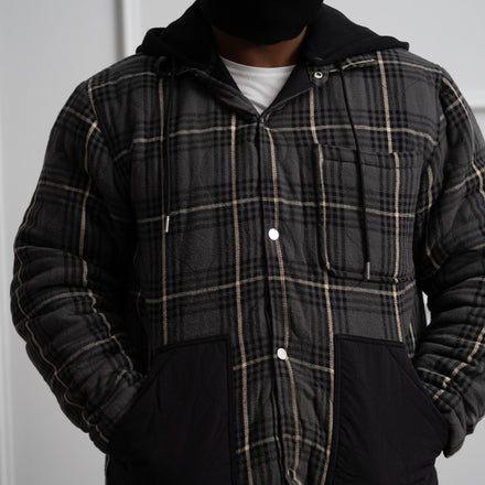 Black Plaid Flannel Jacket